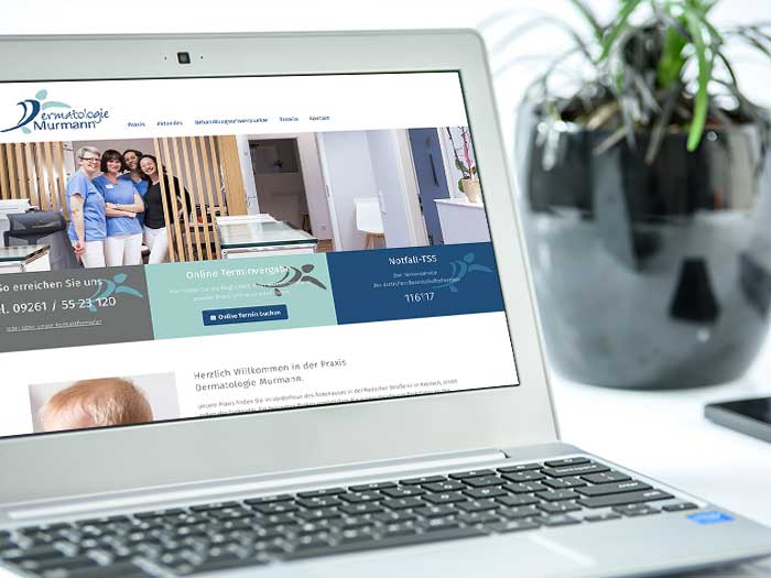 Homepage für die Praxis Dermatologie, Maria Murmann, Rodacher Straße 44, 96317 Kronach