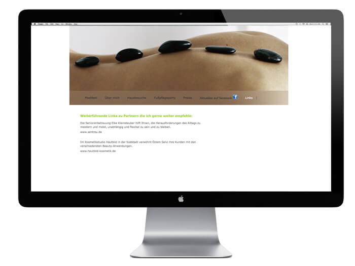 Medizinische Fußpflege, Medifeet 24, Esther Grasser, Nürnberg, Webdesign und Umsetzung Homepage